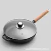 Frigideira de Ferro Fundido Frigideira Antiaderente Sem Revestimento Frigideira para Bife Frigideira para Panqueca Adequada para Fogão a Gás Panela de Ferro Frigideira para Panqueca Antiga