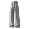 Pantalones de trabajo casuales estilo americano para hombre, nueva colección primavera/otoño 2026, corte holgado, pierna recta, pantalones de chándal de pierna ancha, pantalones largos para hombre