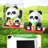 Nuevo Pequeño 2 pulgadas Alimentado por Energía Solar Automático Asintiendo Buena Suerte Corazón de Caqui Panda de Moda Regalo Oficina Exquisito