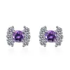 Fabricantes de origen aretes al por mayor versión japonesa y coreana de los clásicos aretes de imitación de diamante Moxang aretes de moda para mujer plateados