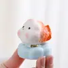 Adorno de Calabaza de Cristal Cerámico, Lindo y Delicado, Estilo Fresco, Mascota de Té, Accesorio para Ceremonia del Té, Regalo de Gama Alta, Joyería al por Mayor