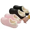 Pantuflas de Algodón Impermeables Ligeras para Hombre, Pantuflas Cálidas de Invierno para el Hogar con Forro de Terciopelo, con Tira Trasera y de Deslizamiento, Zapatos de Algodón para Pareja para Mujer