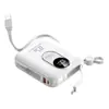 Batería Externa Mini Portátil Certificada 3C de 10000 mAh Carga Rápida de 22.5 W con Cable Integrado y Logo Personalizable