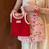 Mono Dopamina Súper Lindo para Niñas, Ajustable, Gato KT, Conjunto de Shorts de una Pieza para Niños, Chaleco de Encaje de Verano