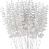 Tallos de Hojas de Eucalipto Artificial Transfronterizo Hojas de Eucalipto Ramas Verdes Decoración Muebles para el Hogar Boda Plantas Verdes al por Mayor