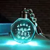 Llavero colgante de cristal luminoso personalizable para niñas, regalo de cumpleaños creativo, decoración de la suerte, regalo sincero, Día del Maestro