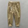 Calças de Trabalho Estilo Japonês para Homens, Calças Harem Cargo, Calças Casuais Slim Retas Tendência Estilo Coreano para Primavera e Verão, Versão Fina