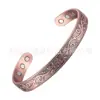 Venta al por mayor del fabricante de Pulseras de Cobre Rojo en Stock, Pulsera Magnética Simple Vintage de Flor de Ciruelo, Pulsera de Cobre con Energía Magnética de Atracción Magnética