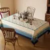 Mantel Estilo Americano, Impermeable, Resistente al Aceite, No Requiere Lavado, Lujo Ligero, Tacto de Alta Gama, Salvamanteles Resistente al Calor, Mantel para Mesa de Café con Atmósfera Vintage