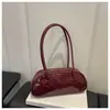 Marca coreana de nicho, novidade outono/inverno 2026, bolsa de ombro FF grande capacidade em couro bovino, bolsa de axila, bolsa baguette, mesmo estilo visto em influenciadores de live stream