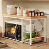 Estante Retráctil para Horno de Microondas Estante Multifuncional para Horno Doméstico Estante de Almacenamiento de Especias para Encimera de Cocina