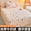 Lençol de Cama de Lã de Leite Espessa de Inverno Peça Única 2026 Novo Estilo Dormitório Solteiro 1.5m Cobertor de Lã Coral Francesa Capa de Edredom
