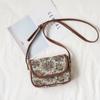 Bolsa de Lona para Mujer Verano Estilo Étnico Minoritario de Alto Nivel Retro Bolsa para Teléfono Móvil Bolsa Pequeña Versátil para Todas las Ocasiones Bolso de Hombro Cruzado