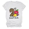Nd segundo grado europeo casual cuello redondo moda versátil camiseta para mujer comercio electrónico transfronterizo de Amazon manga corta