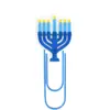 Serie Transfronteriza de Hanukkah Libros de Dibujos Animados Marcadores de Página Clip de Papel Lindo Suministros de Oficina Clips de Paginación Grandes Clips de Papel