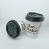 Taza de Papel Aislada de Doble Capa Hueca de 12 oz con Tapa, Taza Desechable para Té de Leche y Café, Taza para Llevar para Bebidas Calientes