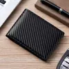 Cartera Transfronteriza para Hombre Ultra Delgada, Clip Sencillo para Dinero, Portabilletes Casual Rfid para Dólares, Portatarjetas de Cuero de Microfibra, Amazon