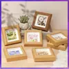 Pastel al Óleo Cuadrado Mini Marco de Fotos Pequeño Marco de Madera Hueco Marco Exterior DIY Obras Infantiles Montaje Marco de Fotos Acuarela