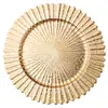 Prato de Base Radiante 33cm Dourado Plástico - Wolff