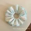 Industria Pesada Azul Encaje Doble Encaje Anillo para el Pelo Intestino Grueso Cuerda para el Pelo Bola de Pelo Estilo Coreano para Mujer Cuerda para el Pelo de Cola de Caballo Baja