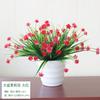 Pequenas Flores Artificiais Decorativas Nórdicas Enfeites Sala de Estar Casa Decoração de Mesa de Centro Plástico Buquê de Flores Secas Mesa de Jantar Planta em Vaso