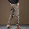 Pantalones Casuales de Verano de Gama Alta para Hombre, Corte Delgado, Modernos, Lujo Ligero, Elásticos, Versátiles, Pantalones Rectos Frescos