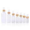 Frasco Spot 30ml 50ml 100ml de Vidro Fosco de Bambu para Perfume, Spray de Óleo Essencial, Frasco de Tônico, Sub-Frasco