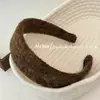 Diadema de Lana de Color Sólido Versátil de Gama Alta para Otoño e Invierno, Diadema Ancha de Moda Retro para Mujer, Pasador Nuevo 2025
