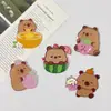 Capibara de Fruta de Dibujos Animados Broche DIY Súper Lindo Parche Acrílico Accesorios para el Cabello DIY Accesorios para la Cabeza
