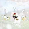 Novo Chaveiro de Gato Acrílico Criativo Fofo Pingente de Mochila de Estudante Desenho Animado Presente