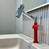 Grifo Mecánico de Brazo de Cobre Puro para Lavabo de Baño, Encimera de Lavabo, Grifo del Gato de la Suerte