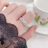 Anel Colorido de Zircônia Micro-Incrustado Estilo Coreano para Mulheres, Anel Aberto de Luxo Leve de Nicho de Alta Qualidade, Nova Joia Versátil Personalizada