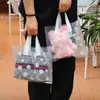 Bolsa Pequena Transparente Engrossada com Crisântemos Sacola Plástica Sacola para Levar Sobremesa Assada Comida Leve Sacola de Compras para Roupas Presente