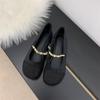 Sapatos Baixos Sapatos Femininos Primavera e Outono Feijão 2024 Novo Estilo Fada Francês Vestido Suave Mary Jane Sapatos