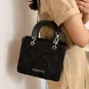 Bolso de Mano Plisado Rombo Casual para Mujer 2026 Nuevo Bolso de Hombro Cruzado Simple Bolso de Princesa Diana Transfronterizo