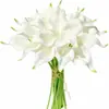 Mini Lírios Calla Artificiais de PU Flores Artificiais Transfronteiriças Buquê de Noiva Decoração de Casa Plantas Artificiais Adereços para Fotografia