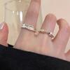 Anillo Irregular Plata Rota Perla para Mujer 2025 Diseño de Nicho Lujo Ligero Moda de Gama Alta Anillo para Dedo Versátil