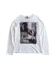 Venda Direta da Fábrica Moda Outono e Inverno Tendência Versátil Estampado Novo Estilo Y2K Street Style Gola Redonda Solto Manga Longa Top