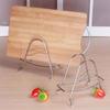 Tábua de corte de aço inoxidável espessada, rack de tábua de corte, utensílios domésticos, rack de armazenamento, prateleira de corte, rack de drenagem, rack de tampa de panela de bancada