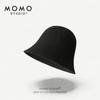 Sombrero de Pescador de Lana de Doble Cara Simple Elegante Artístico Gorra tipo Cúpula para Niña Retro Elegante Versátil Gorra para Lámpara de Mesa