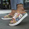Novos Tênis de Lona para Estudantes Femininas Primavera e Outono 2025, Sapatos Casuais Slip-On, Versáteis, Respiráveis, Brancos, Modernos