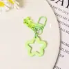 Chaveiro Pingente Ursinho Transparente Colorido Pentagrama Acessórios Artesanais DIY Enfeite Pendurado Fofo para Bolsa Material Acessórios