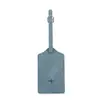 Etiqueta de equipaje fabricante pase de abordar avión cuero suave PU letrero de información de maleta logo en relieve etiqueta de equipaje de cuero