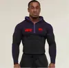 Camiseta con Capucha para Hombre de Fitness de Co-Marca UFC, Alta Elasticidad, Secado Rápido, Adelgazante, para Gimnasio, Entrenamiento de Levantamiento de Pesas y Carrera, Manga Larga