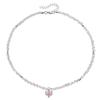 Joyería transfronteriza europea y americana de moda de alta gama con colgante de amor de nicho, cadena de clavícula con cuentas de vidrio, collar de cuentas hecho a mano.