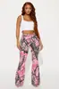 [Fábrica de Jeans Personalizado Odm] Jeans Casual Largo com Patch Estampado de Roupa de Trabalho Feminina Xintang Personalizado