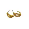 Pendientes de Hebilla de Herradura de Circonio Color Oro Arena de Alta Gama Estilo Coreano 2026 Pendientes Ligeros de Lujo en Oro Arena Vietnamita, Pendientes Personalizados y Versátiles