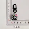 Mini Cámara Modelo Dibujo Animado Llavero de Lazo Colgante Creativo de Cuentas DIY Adorno Colgante Lindo para Niña