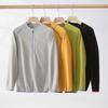 Estilo Montaña Exterior Primavera y Otoño Nueva Moda Masculina Casual Versátil Deportiva Camiseta Casual de Manga Larga Camisa Base Media Cremallera