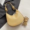 Bolsa de Hombro Popular Simple Estilo Coreano para Viajes Diarios, Bolso de Axila Tipo Dumpling para Mujer para el Trabajo, Bolso Cruzado Versátil de Color Sólido Estilo Extranjero